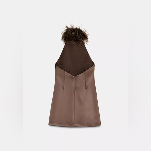 Zara Backless Brown Dress - Picture 4 of 9